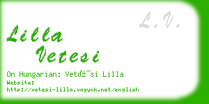 lilla vetesi business card